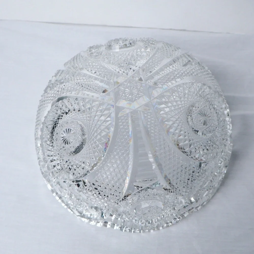 Antique American Brilliant Period Cut Glass Bowl 9